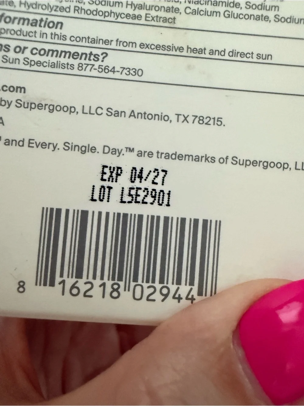 Supergoop! no flaws